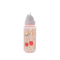 Small Flowers & Cherry Print Water Bottle By Rice DK